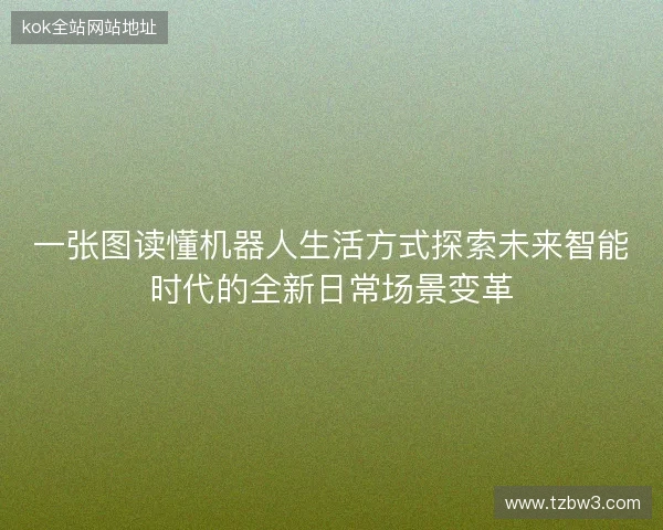 一张图读懂机器人生活方式探索未来智能时代的全新日常场景变革